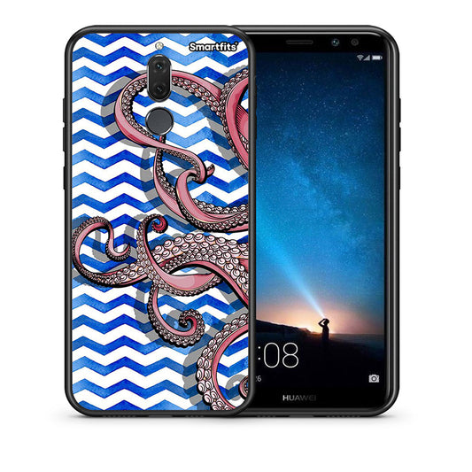 Θήκη Huawei Mate 10 Lite Chevron Devilfish από τη Smartfits με σχέδιο στο πίσω μέρος και μαύρο περίβλημα | Huawei Mate 10 Lite Chevron Devilfish case with colorful back and black bezels