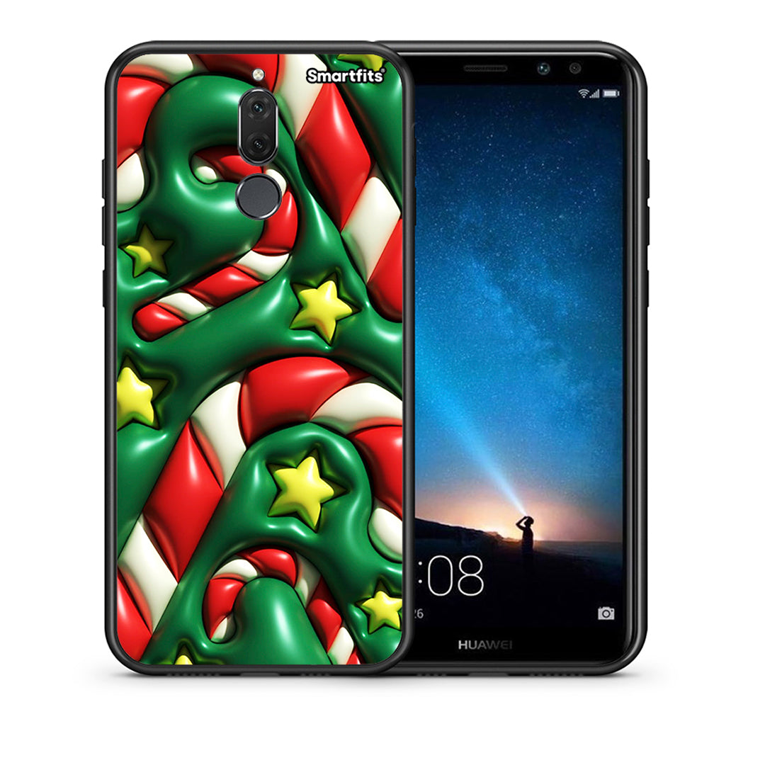 Θήκη Huawei Mate 10 Lite Christmas Bubbles από τη Smartfits με σχέδιο στο πίσω μέρος και μαύρο περίβλημα | Huawei Mate 10 Lite Christmas Bubbles case with colorful back and black bezels