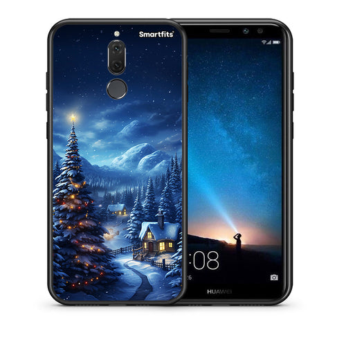 Θήκη Huawei Mate 10 Lite Christmas Scenery από τη Smartfits με σχέδιο στο πίσω μέρος και μαύρο περίβλημα | Huawei Mate 10 Lite Christmas Scenery case with colorful back and black bezels