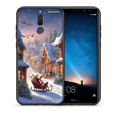 Θήκη Huawei Mate 10 Lite Christmas Snow από τη Smartfits με σχέδιο στο πίσω μέρος και μαύρο περίβλημα | Huawei Mate 10 Lite Christmas Snow case with colorful back and black bezels
