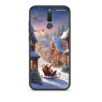 huawei mate 10 lite Christmas Snow θήκη από τη Smartfits με σχέδιο στο πίσω μέρος και μαύρο περίβλημα | Smartphone case with colorful back and black bezels by Smartfits