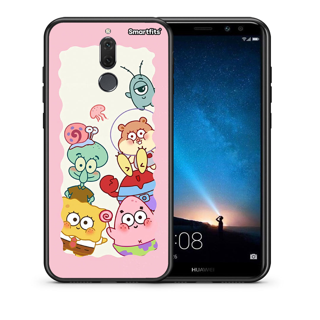 Θήκη Huawei Mate 10 Lite Cute Companion από τη Smartfits με σχέδιο στο πίσω μέρος και μαύρο περίβλημα | Huawei Mate 10 Lite Cute Companion case with colorful back and black bezels