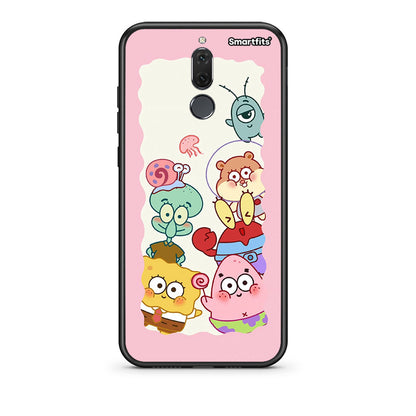 huawei mate 10 lite Cute Companion θήκη από τη Smartfits με σχέδιο στο πίσω μέρος και μαύρο περίβλημα | Smartphone case with colorful back and black bezels by Smartfits