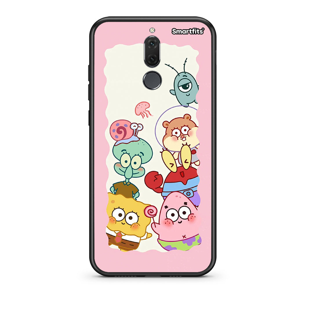 huawei mate 10 lite Cute Companion θήκη από τη Smartfits με σχέδιο στο πίσω μέρος και μαύρο περίβλημα | Smartphone case with colorful back and black bezels by Smartfits