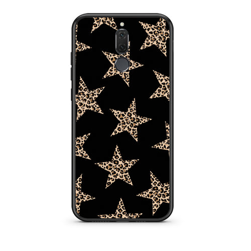Θήκη Huawei Mate 10 Lite Leopard Stars on Black από τη Smartfits με σχέδιο στο πίσω μέρος και μαύρο περίβλημα | Huawei Mate 10 Lite Leopard Stars on Black case with colorful back and black bezels