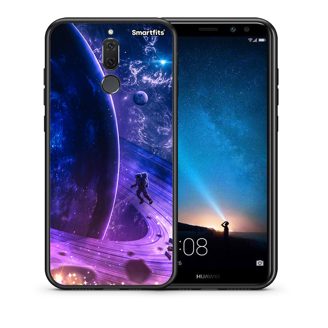 Θήκη Huawei Mate 10 Lite Lost Astronaut από τη Smartfits με σχέδιο στο πίσω μέρος και μαύρο περίβλημα | Huawei Mate 10 Lite Lost Astronaut case with colorful back and black bezels