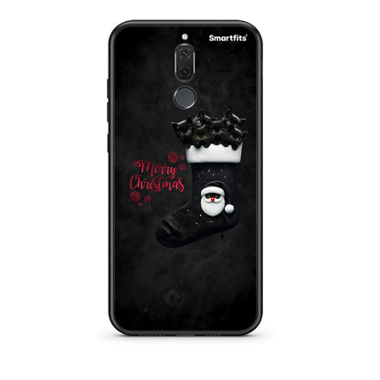 huawei mate 10 lite Merry Cat Christmas θήκη από τη Smartfits με σχέδιο στο πίσω μέρος και μαύρο περίβλημα | Smartphone case with colorful back and black bezels by Smartfits