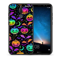 Thumbnail for Θήκη Huawei Mate 10 Lite Neon Halloween από τη Smartfits με σχέδιο στο πίσω μέρος και μαύρο περίβλημα | Huawei Mate 10 Lite Neon Halloween case with colorful back and black bezels