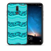 Thumbnail for Θήκη Huawei Mate 10 Lite Swimming Dolphins από τη Smartfits με σχέδιο στο πίσω μέρος και μαύρο περίβλημα | Huawei Mate 10 Lite Swimming Dolphins case with colorful back and black bezels