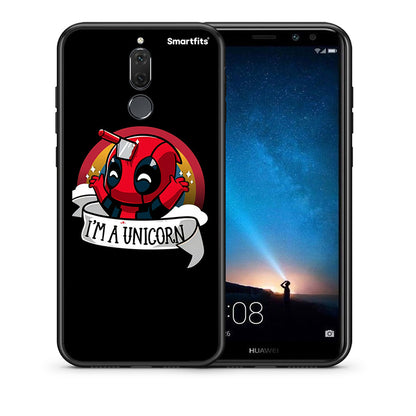 Θήκη Huawei Mate 10 Lite Unicorn Deadpool από τη Smartfits με σχέδιο στο πίσω μέρος και μαύρο περίβλημα | Huawei Mate 10 Lite Unicorn Deadpool case with colorful back and black bezels