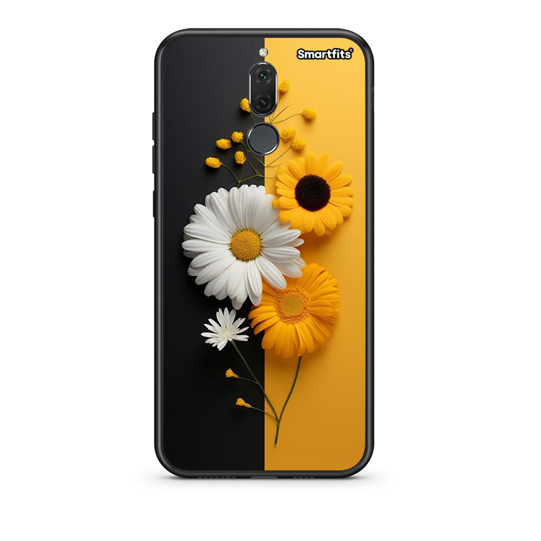 huawei mate 10 lite Yellow Daisies θήκη από τη Smartfits με σχέδιο στο πίσω μέρος και μαύρο περίβλημα | Smartphone case with colorful back and black bezels by Smartfits