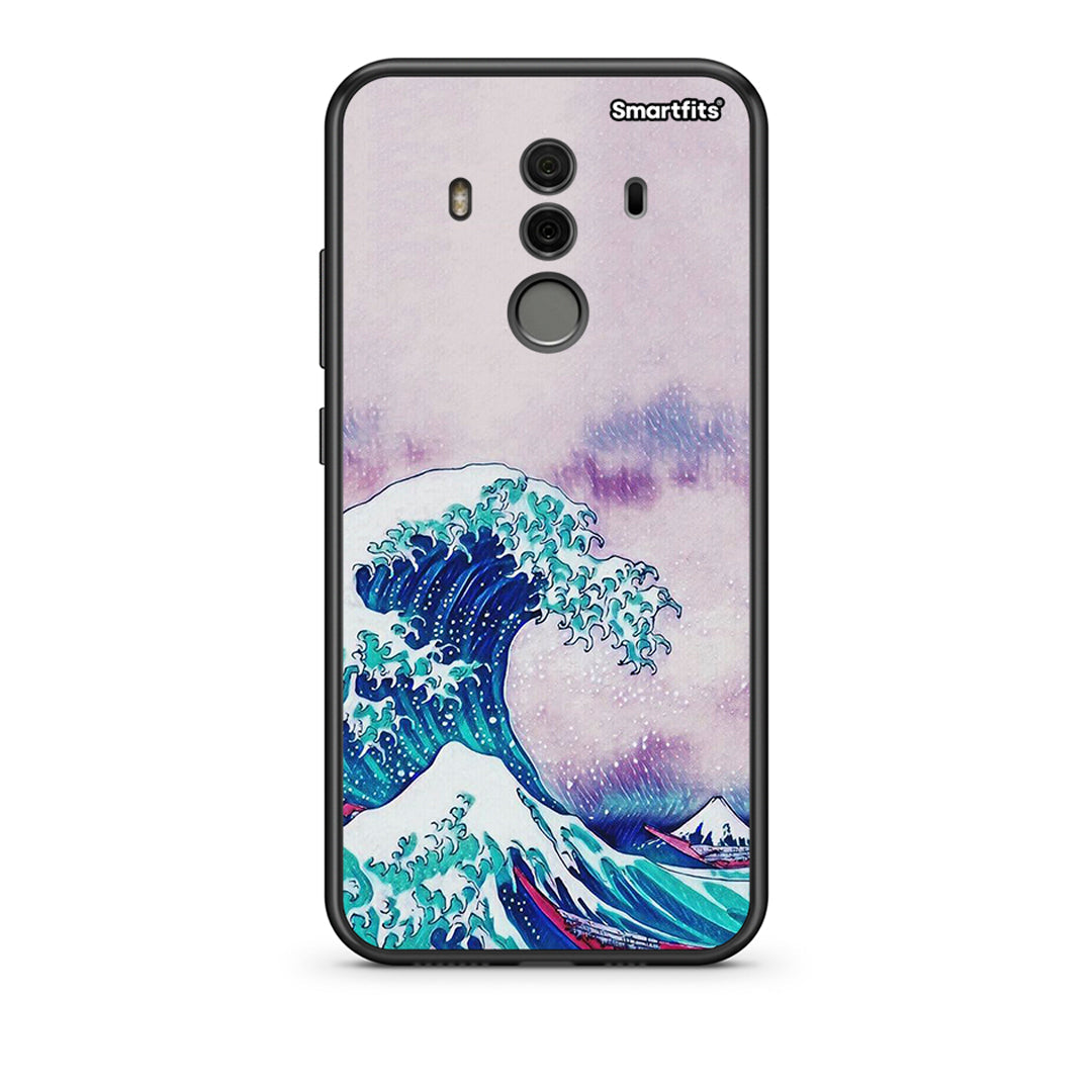 Huawei Mate 10 Pro Blue Waves θήκη από τη Smartfits με σχέδιο στο πίσω μέρος και μαύρο περίβλημα | Smartphone case with colorful back and black bezels by Smartfits