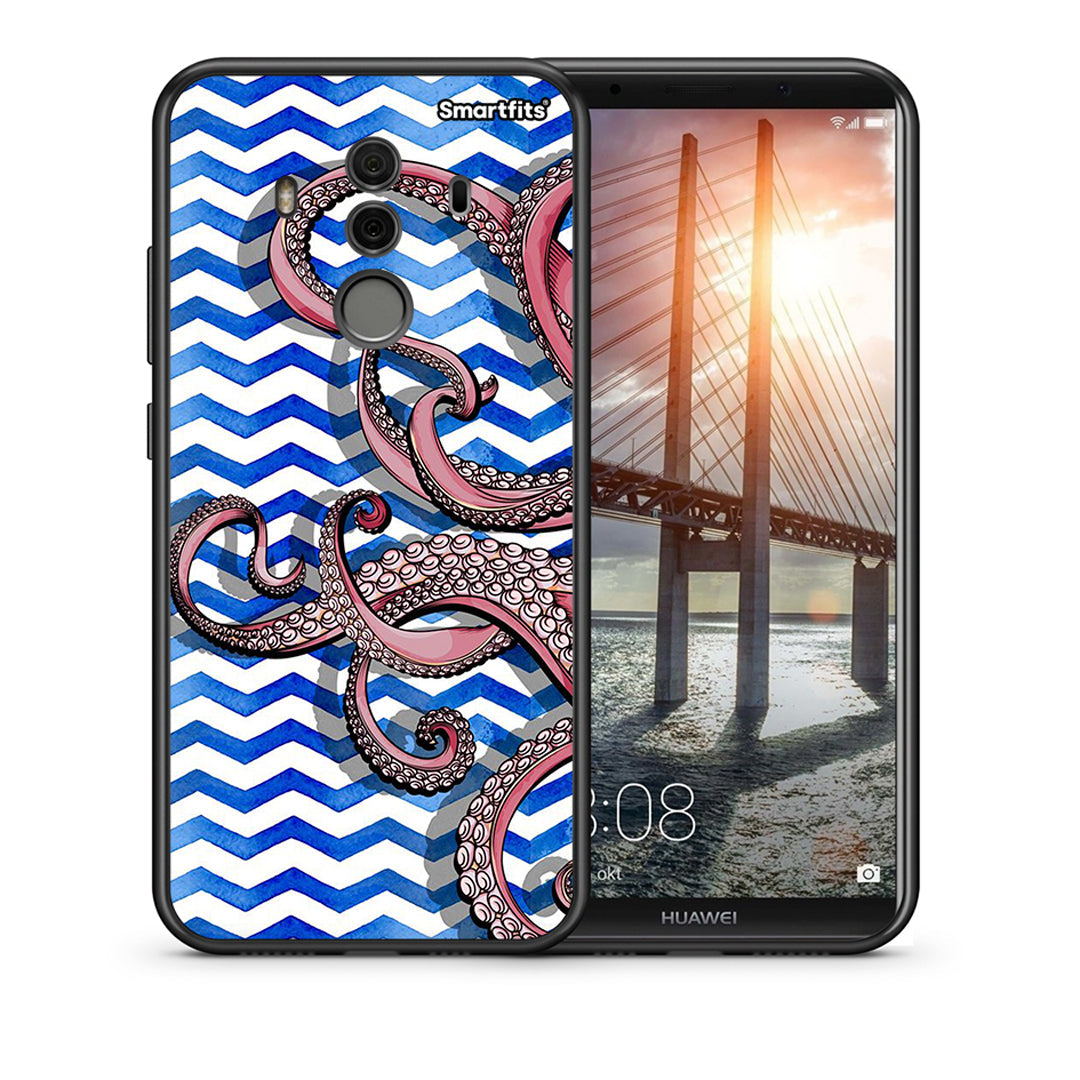 Θήκη Huawei Mate 10 Pro Chevron Devilfish από τη Smartfits με σχέδιο στο πίσω μέρος και μαύρο περίβλημα | Huawei Mate 10 Pro Chevron Devilfish case with colorful back and black bezels