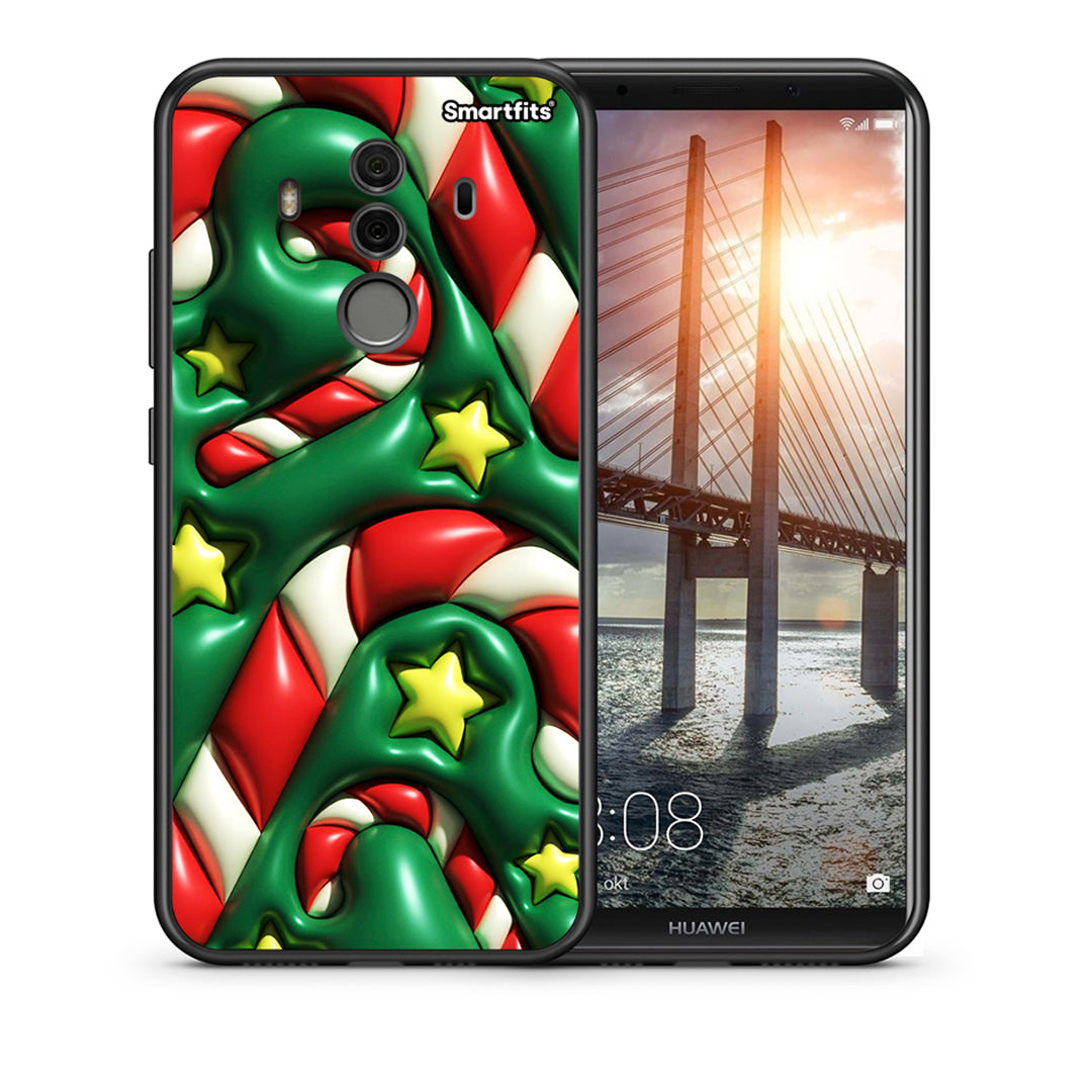 Θήκη Huawei Mate 10 Pro Christmas Bubbles από τη Smartfits με σχέδιο στο πίσω μέρος και μαύρο περίβλημα | Huawei Mate 10 Pro Christmas Bubbles case with colorful back and black bezels