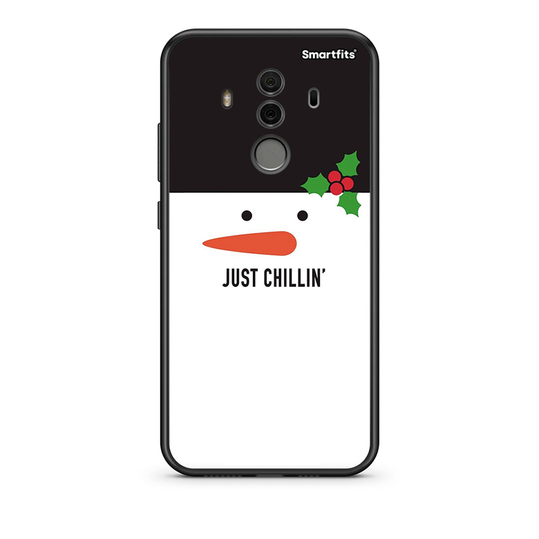 Huawei Mate 10 Pro Christmas Chillin θήκη από τη Smartfits με σχέδιο στο πίσω μέρος και μαύρο περίβλημα | Smartphone case with colorful back and black bezels by Smartfits