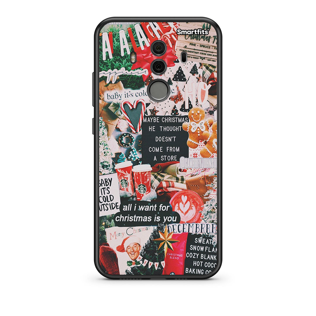 Huawei Mate 10 Pro Christmas Happiness θήκη από τη Smartfits με σχέδιο στο πίσω μέρος και μαύρο περίβλημα | Smartphone case with colorful back and black bezels by Smartfits