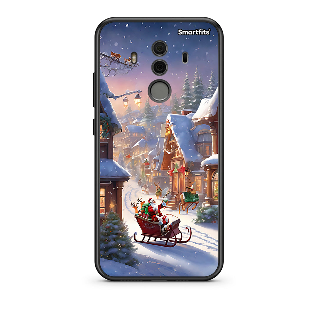 Huawei Mate 10 Pro Christmas Snow θήκη από τη Smartfits με σχέδιο στο πίσω μέρος και μαύρο περίβλημα | Smartphone case with colorful back and black bezels by Smartfits