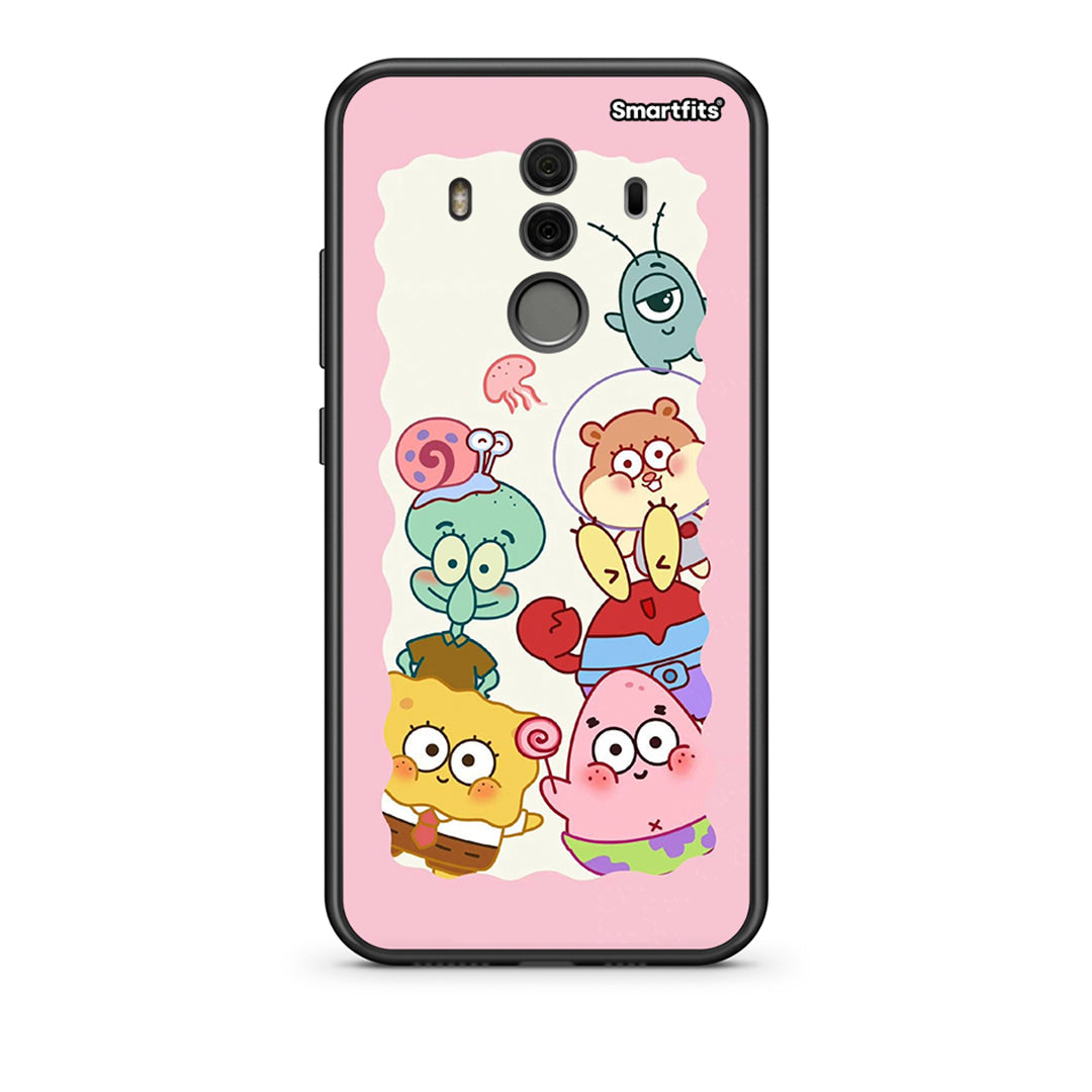 Huawei Mate 10 Pro Cute Companion θήκη από τη Smartfits με σχέδιο στο πίσω μέρος και μαύρο περίβλημα | Smartphone case with colorful back and black bezels by Smartfits