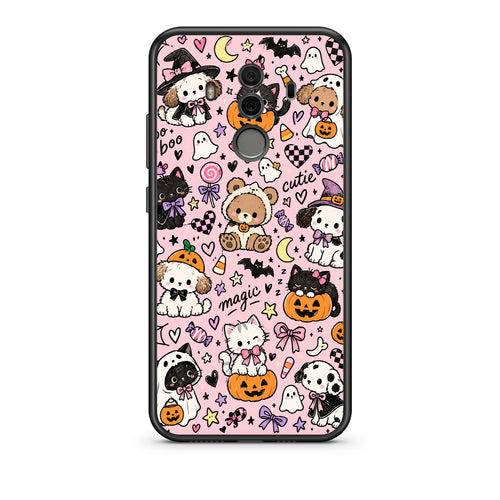Θήκη Huawei Mate 10 Pro Halloween Cute Animals on Pink από τη Smartfits με σχέδιο στο πίσω μέρος και μαύρο περίβλημα | Huawei Mate 10 Pro Halloween Cute Animals on Pink case with colorful back and black bezels