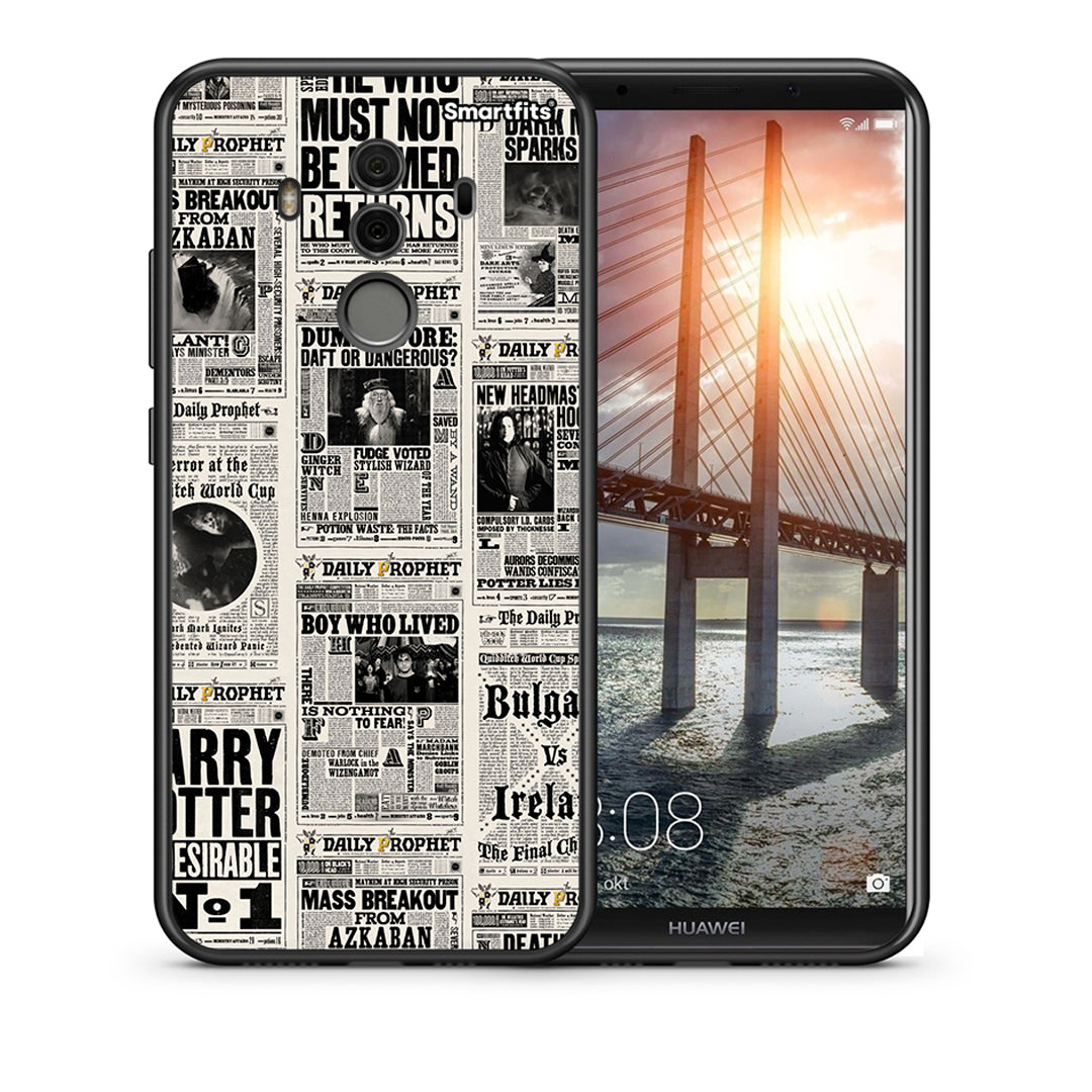 Θήκη Huawei Mate 10 Pro Harry Paper από τη Smartfits με σχέδιο στο πίσω μέρος και μαύρο περίβλημα | Huawei Mate 10 Pro Harry Paper case with colorful back and black bezels