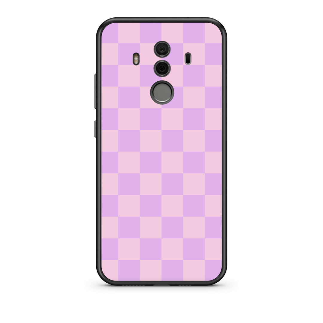 Θήκη Huawei Mate 10 Pro Lavender and Pink Checkerboard από τη Smartfits με σχέδιο στο πίσω μέρος και μαύρο περίβλημα | Huawei Mate 10 Pro Lavender and Pink Checkerboard case with colorful back and black bezels