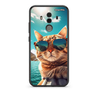 Thumbnail for Huawei Mate 10 Pro Summer Cat θήκη από τη Smartfits με σχέδιο στο πίσω μέρος και μαύρο περίβλημα | Smartphone case with colorful back and black bezels by Smartfits