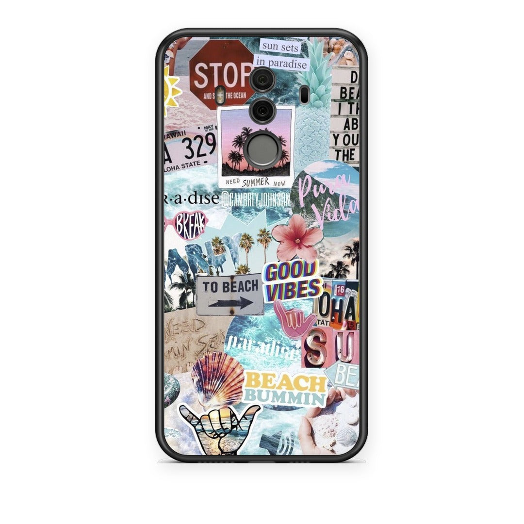 Θήκη Huawei Mate 10 Pro Summer Vibes από τη Smartfits με σχέδιο στο πίσω μέρος και μαύρο περίβλημα | Huawei Mate 10 Pro Summer Vibes case with colorful back and black bezels
