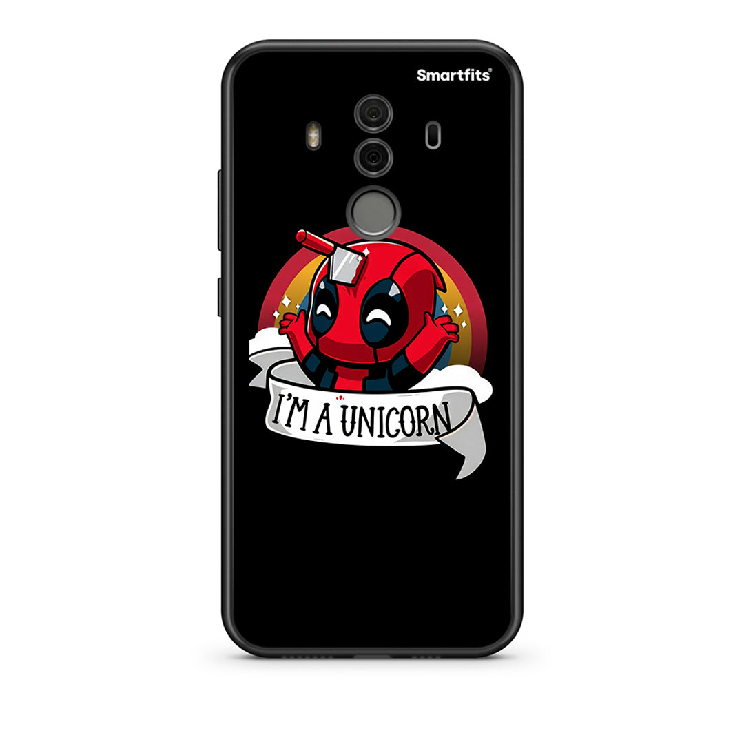 Huawei Mate 10 Pro Unicorn Deadpool θήκη από τη Smartfits με σχέδιο στο πίσω μέρος και μαύρο περίβλημα | Smartphone case with colorful back and black bezels by Smartfits