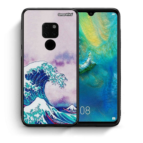 Θήκη Huawei Mate 20 Blue Waves από τη Smartfits με σχέδιο στο πίσω μέρος και μαύρο περίβλημα | Huawei Mate 20 Blue Waves case with colorful back and black bezels