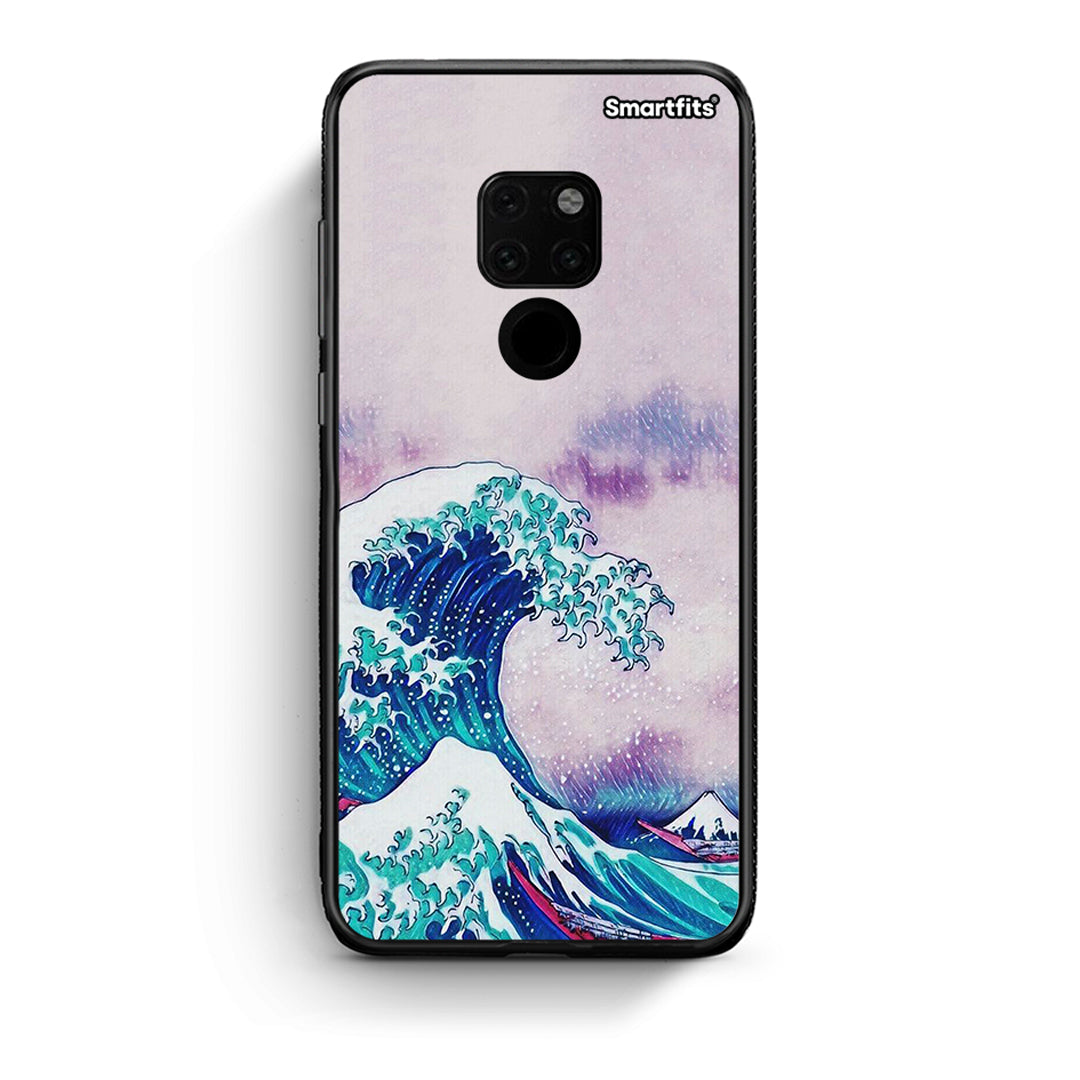 Huawei Mate 20 Blue Waves θήκη από τη Smartfits με σχέδιο στο πίσω μέρος και μαύρο περίβλημα | Smartphone case with colorful back and black bezels by Smartfits