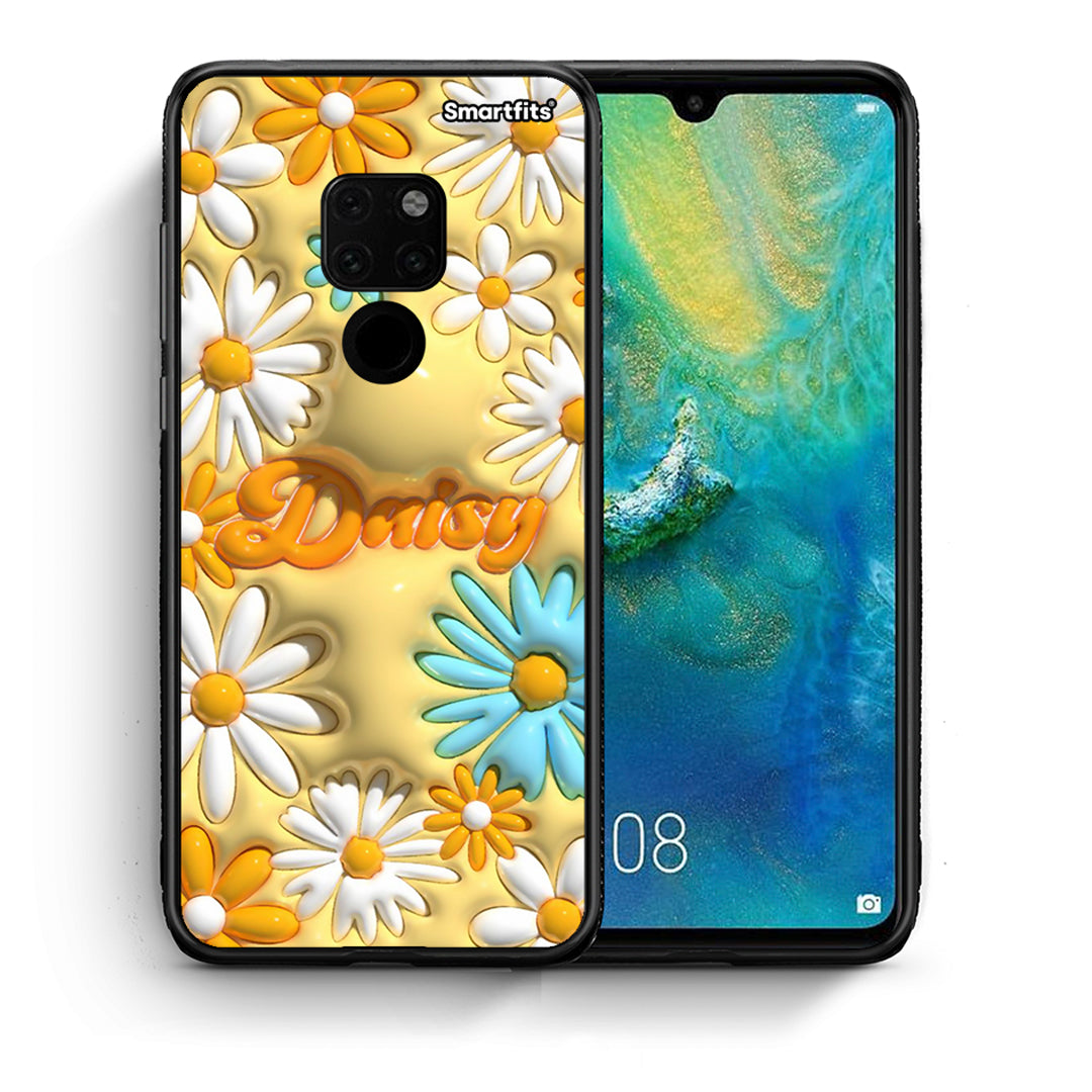 Θήκη Huawei Mate 20 Bubble Daisies από τη Smartfits με σχέδιο στο πίσω μέρος και μαύρο περίβλημα | Huawei Mate 20 Bubble Daisies case with colorful back and black bezels