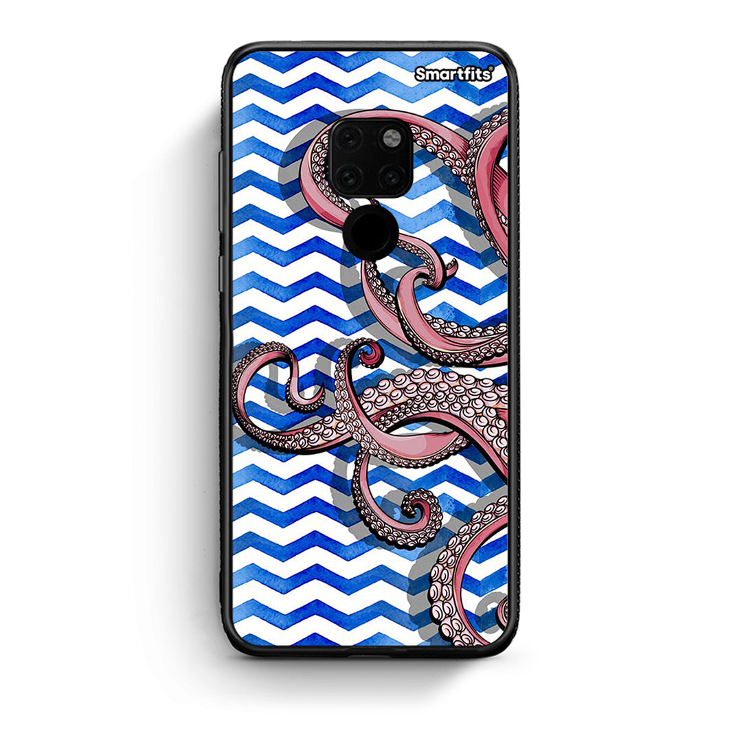 Huawei Mate 20 Chevron Devilfish θήκη από τη Smartfits με σχέδιο στο πίσω μέρος και μαύρο περίβλημα | Smartphone case with colorful back and black bezels by Smartfits