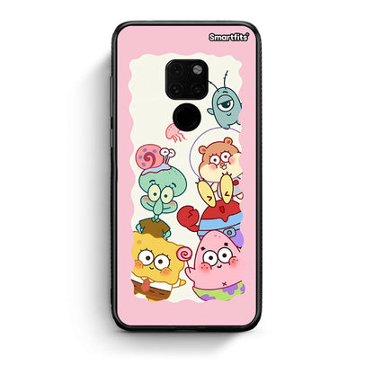 Huawei Mate 20 Cute Companion θήκη από τη Smartfits με σχέδιο στο πίσω μέρος και μαύρο περίβλημα | Smartphone case with colorful back and black bezels by Smartfits