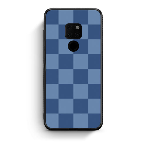 Θήκη Huawei Mate 20 Denim Blue Checkerboard από τη Smartfits με σχέδιο στο πίσω μέρος και μαύρο περίβλημα | Huawei Mate 20 Denim Blue Checkerboard case with colorful back and black bezels