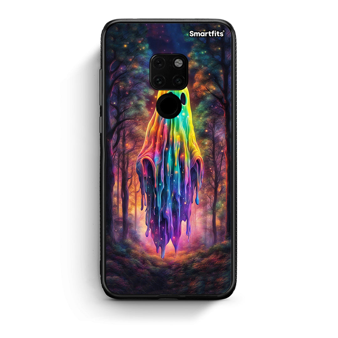 Huawei Mate 20 Halloween Ghost θήκη από τη Smartfits με σχέδιο στο πίσω μέρος και μαύρο περίβλημα | Smartphone case with colorful back and black bezels by Smartfits