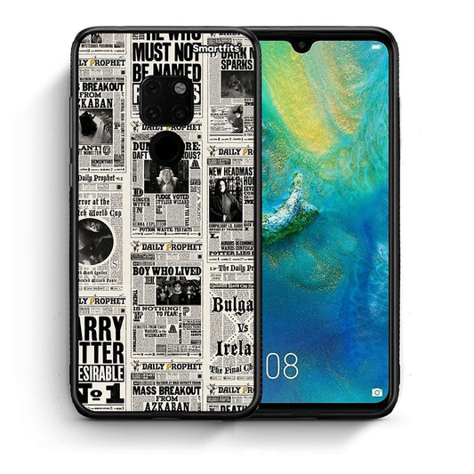 Θήκη Huawei Mate 20 Harry Paper από τη Smartfits με σχέδιο στο πίσω μέρος και μαύρο περίβλημα | Huawei Mate 20 Harry Paper case with colorful back and black bezels