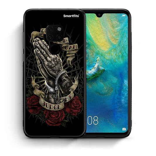 Θήκη Huawei Mate 20 Judge By God από τη Smartfits με σχέδιο στο πίσω μέρος και μαύρο περίβλημα | Huawei Mate 20 Judge By God case with colorful back and black bezels