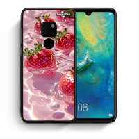 Thumbnail for Θήκη Huawei Mate 20 Juicy Strawberries από τη Smartfits με σχέδιο στο πίσω μέρος και μαύρο περίβλημα | Huawei Mate 20 Juicy Strawberries case with colorful back and black bezels