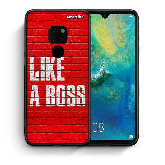 Θήκη Huawei Mate 20 Like A Boss από τη Smartfits με σχέδιο στο πίσω μέρος και μαύρο περίβλημα | Huawei Mate 20 Like A Boss case with colorful back and black bezels