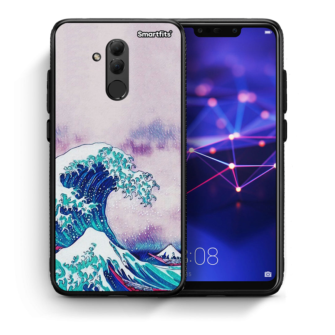 Θήκη Huawei Mate 20 Lite Blue Waves από τη Smartfits με σχέδιο στο πίσω μέρος και μαύρο περίβλημα | Huawei Mate 20 Lite Blue Waves case with colorful back and black bezels