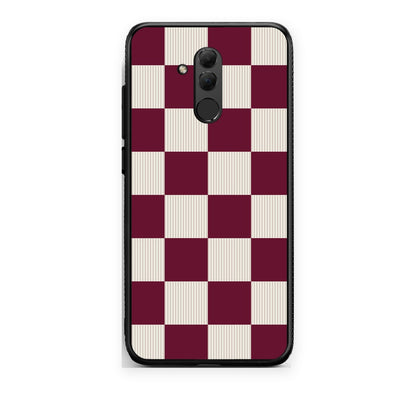 Θήκη Huawei Mate 20 Lite Burgundy and Cream Striped Checks από τη Smartfits με σχέδιο στο πίσω μέρος και μαύρο περίβλημα | Huawei Mate 20 Lite Burgundy and Cream Striped Checks case with colorful back and black bezels