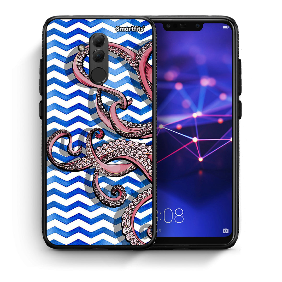Θήκη Huawei Mate 20 Lite Chevron Devilfish από τη Smartfits με σχέδιο στο πίσω μέρος και μαύρο περίβλημα | Huawei Mate 20 Lite Chevron Devilfish case with colorful back and black bezels