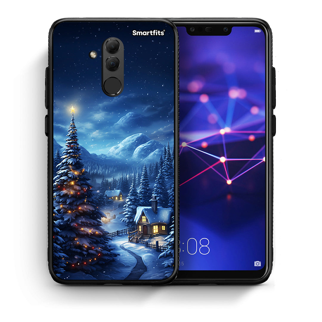 Θήκη Huawei Mate 20 Lite Christmas Scenery από τη Smartfits με σχέδιο στο πίσω μέρος και μαύρο περίβλημα | Huawei Mate 20 Lite Christmas Scenery case with colorful back and black bezels