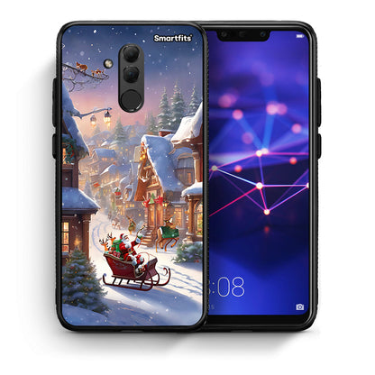 Θήκη Huawei Mate 20 Lite Christmas Snow από τη Smartfits με σχέδιο στο πίσω μέρος και μαύρο περίβλημα | Huawei Mate 20 Lite Christmas Snow case with colorful back and black bezels