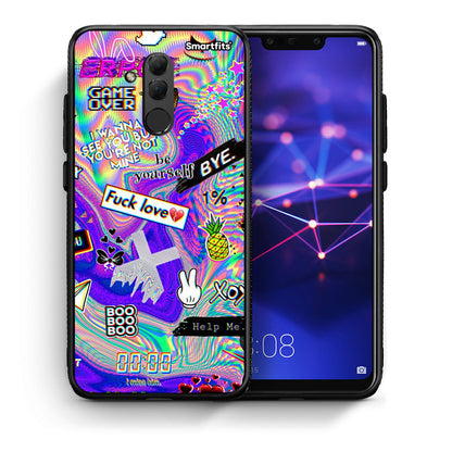 Θήκη Huawei Mate 20 Lite Game Over από τη Smartfits με σχέδιο στο πίσω μέρος και μαύρο περίβλημα | Huawei Mate 20 Lite Game Over case with colorful back and black bezels