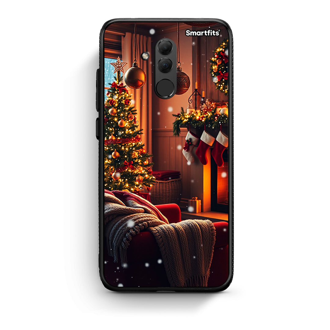 Huawei Mate 20 Lite Home For Christmas θήκη από τη Smartfits με σχέδιο στο πίσω μέρος και μαύρο περίβλημα | Smartphone case with colorful back and black bezels by Smartfits