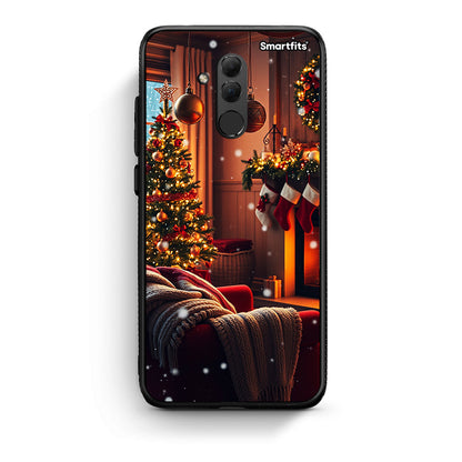 Huawei Mate 20 Lite Home For Christmas θήκη από τη Smartfits με σχέδιο στο πίσω μέρος και μαύρο περίβλημα | Smartphone case with colorful back and black bezels by Smartfits