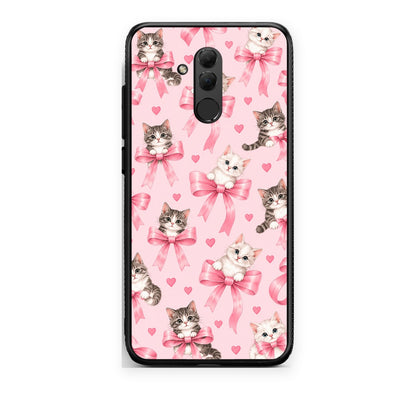 Θήκη Huawei Mate 20 Lite Kittens and Pink Bows on Pink από τη Smartfits με σχέδιο στο πίσω μέρος και μαύρο περίβλημα | Huawei Mate 20 Lite Kittens and Pink Bows on Pink case with colorful back and black bezels