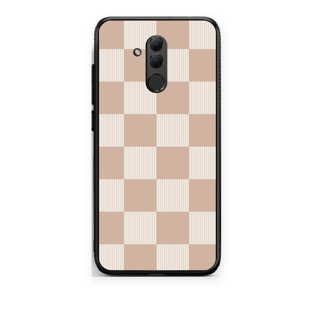 Θήκη Huawei Mate 20 Lite Latte and Cream Striped Checks από τη Smartfits με σχέδιο στο πίσω μέρος και μαύρο περίβλημα | Huawei Mate 20 Lite Latte and Cream Striped Checks case with colorful back and black bezels