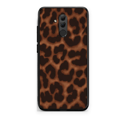 Θήκη Huawei Mate 20 Lite Leopard Print Dark Brown από τη Smartfits με σχέδιο στο πίσω μέρος και μαύρο περίβλημα | Huawei Mate 20 Lite Leopard Print Dark Brown case with colorful back and black bezels